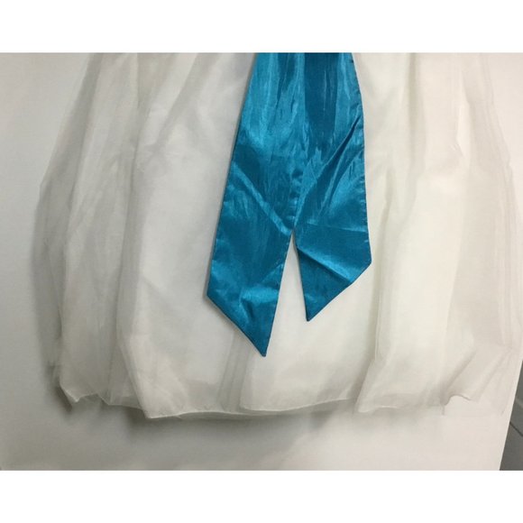 1st Communion/Flower Girl Dress-White W/Sash-Sz 7-Worn Once - Picture 8 of 12